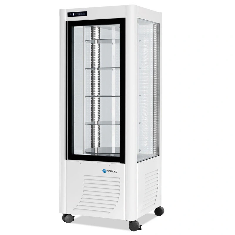Vitrine 4 faces Positive Plateaux rotatif