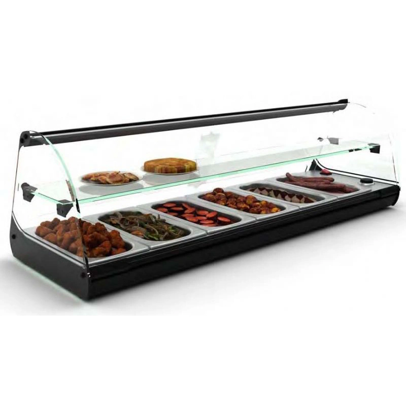 Vitrine bain-marie à poser 6 GN1/3