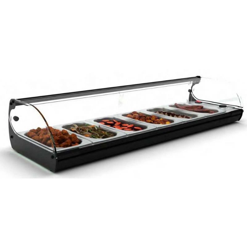 Vitrine bain-marie  poser 6 GN1/3
