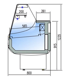 Vitrine Modulaire serie 8 verre droit 1 porte